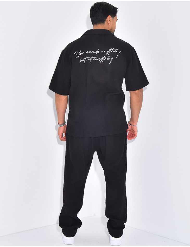Ensemble texturé pantalon et chemise