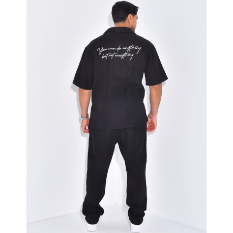 Ensemble texturé pantalon et chemise