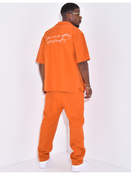 Ensemble texturé pantalon et chemise