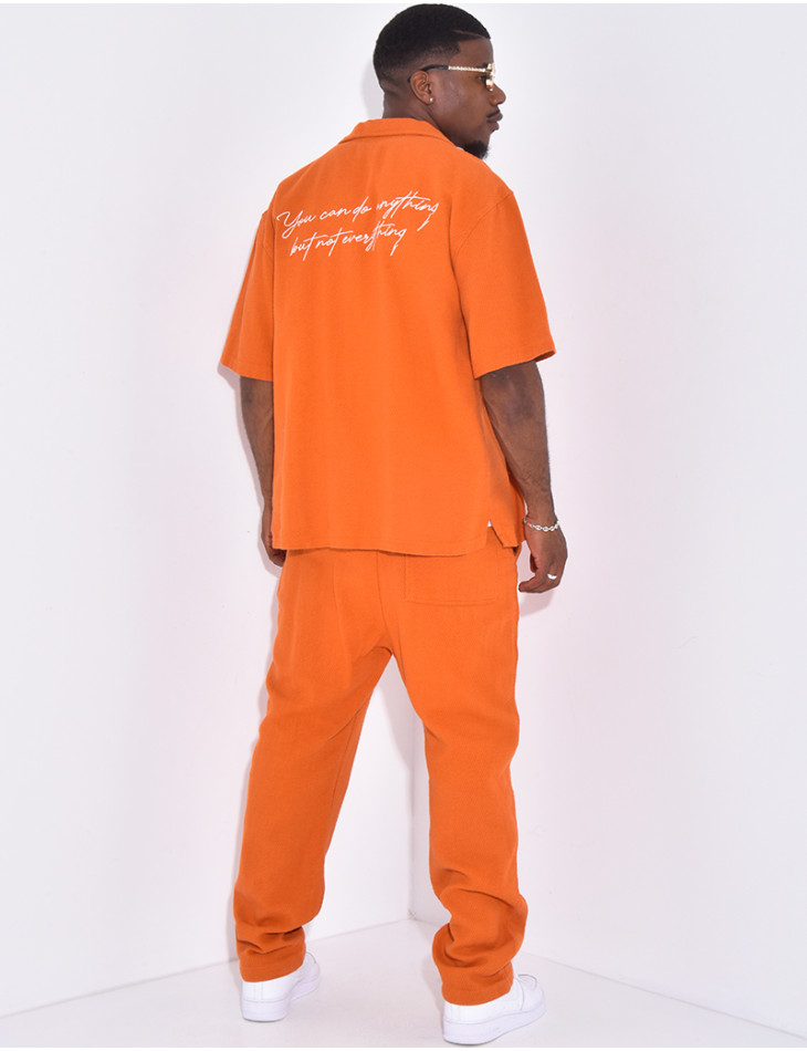 Ensemble texturé pantalon et chemise
