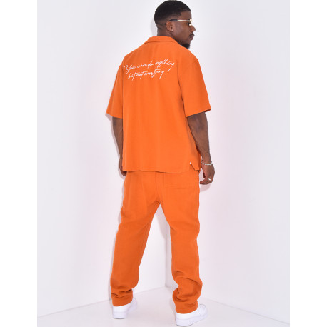 Ensemble texturé pantalon et chemise