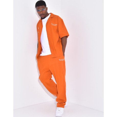 Ensemble texturé pantalon et chemise