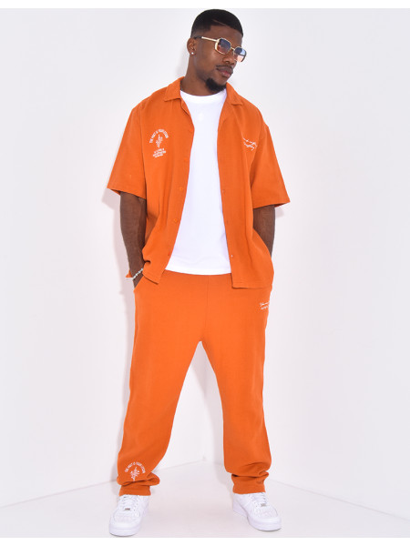 Ensemble texturé pantalon et chemise