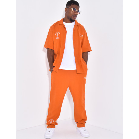 Ensemble texturé pantalon et chemise