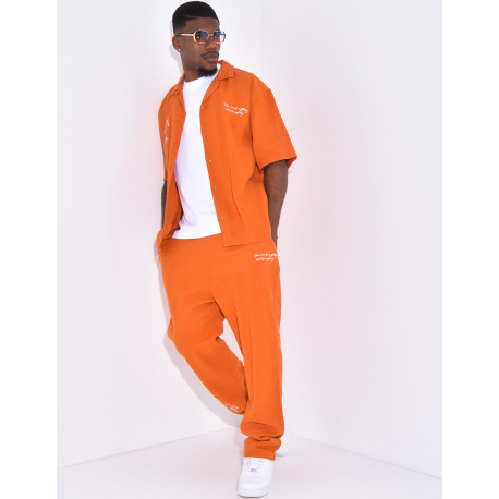 Ensemble texturé pantalon et chemise
