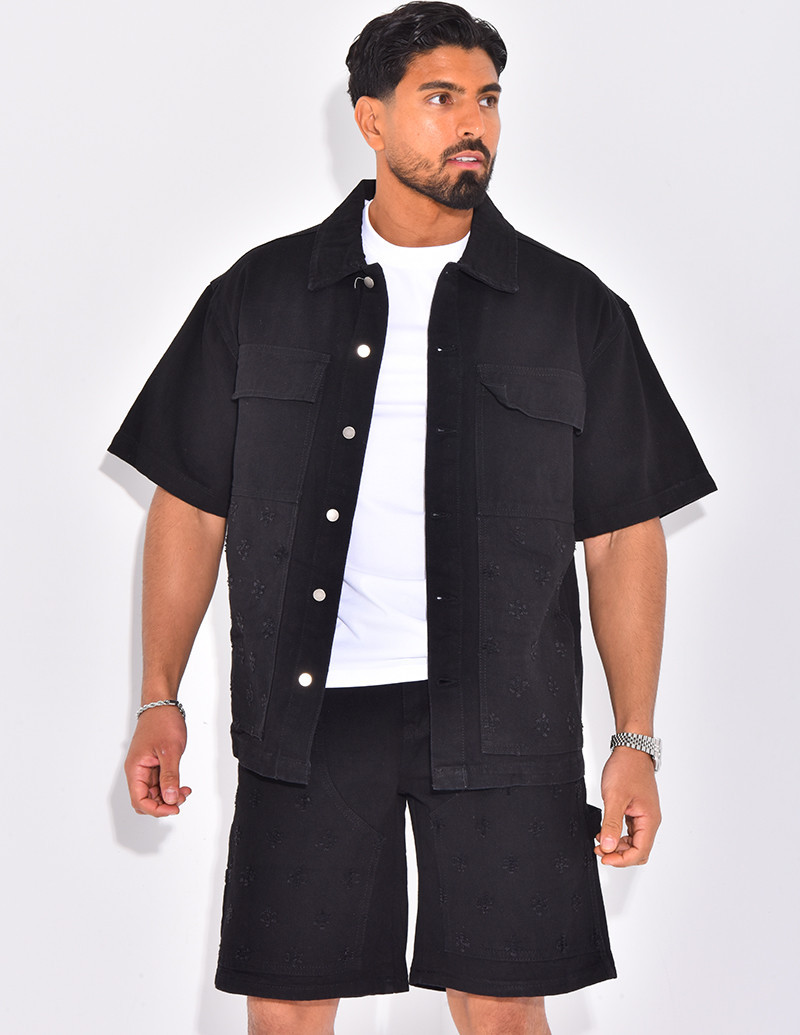 Ensemble en jeans short et...