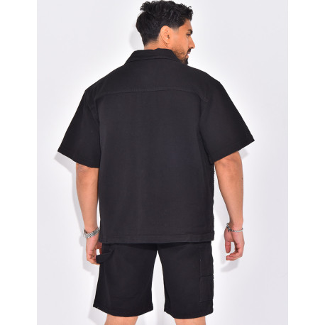 Ensemble en jeans short et chemise