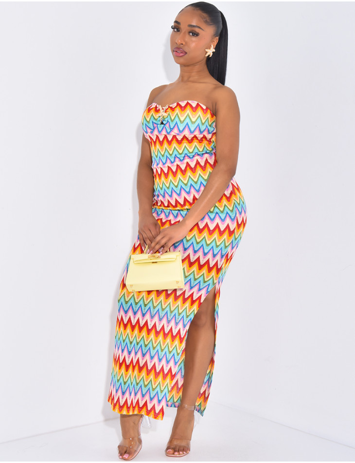 Robe bustier longue en crochet à bijoux étoile de mer