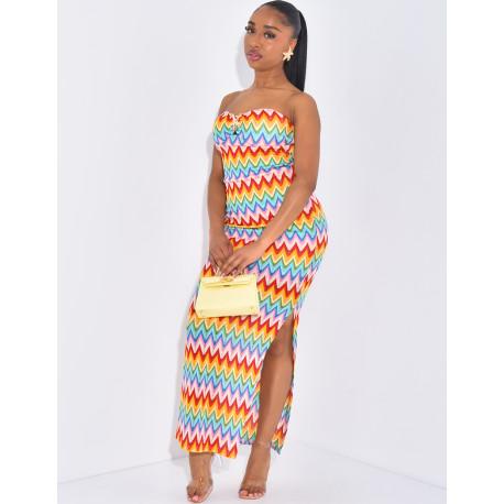 Robe bustier longue en crochet à bijoux étoile de mer