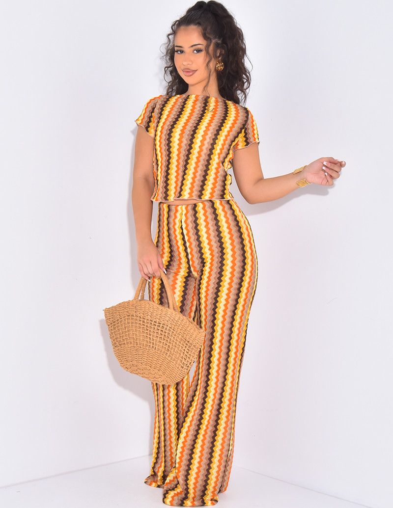 Ensemble pantalon et top en...