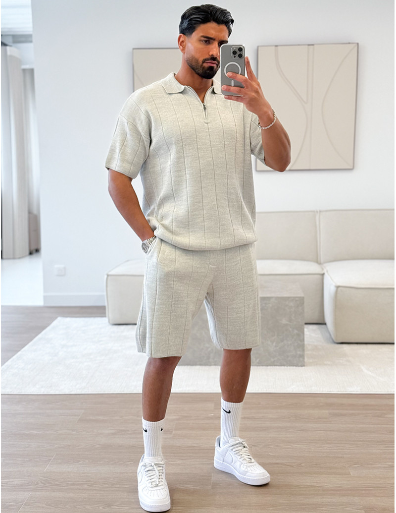 Ensemble côtelé short et polo