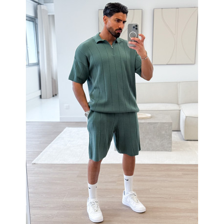 Ensemble côtelé short et polo