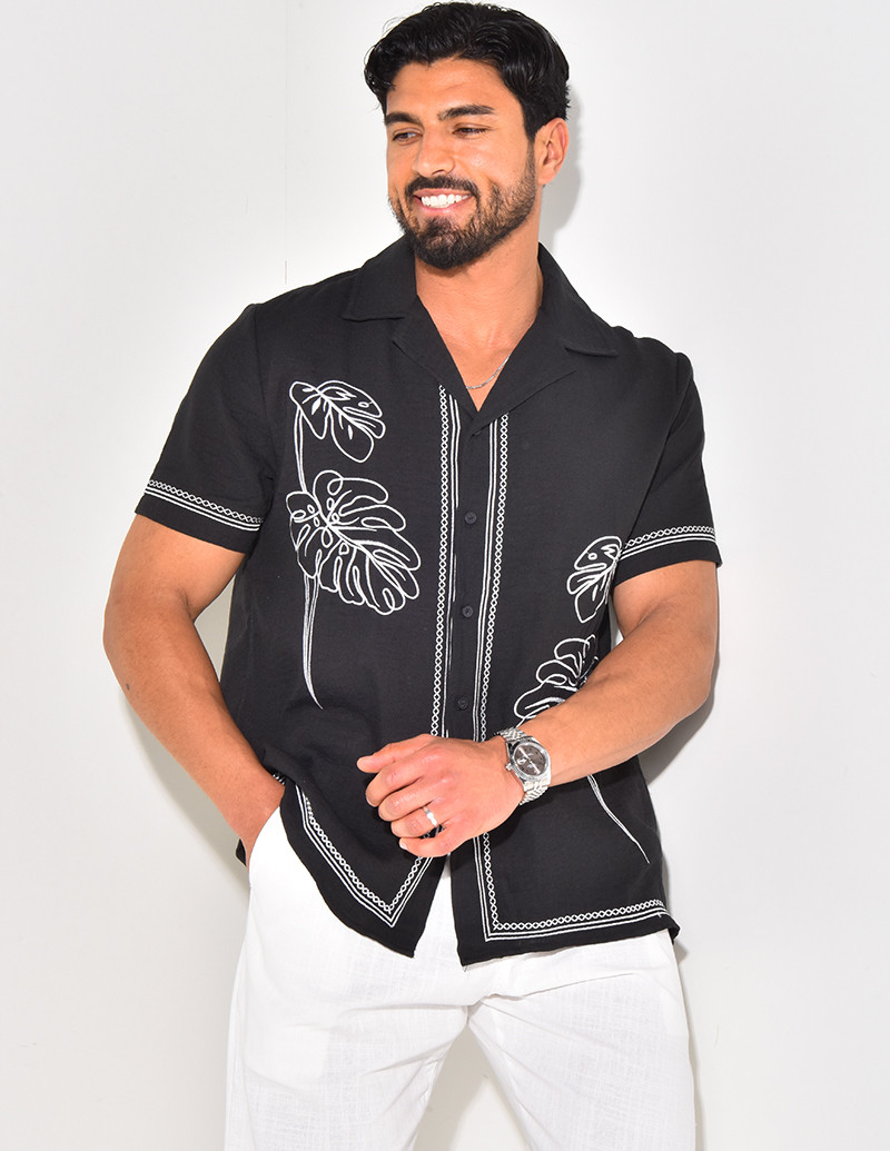 Chemise manches courtes à...