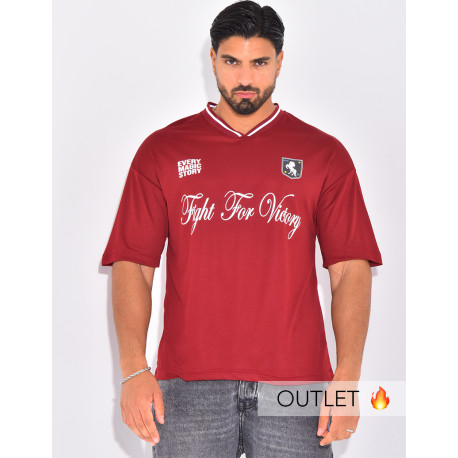 T-shirt nid d'abeille "Fight for victory"