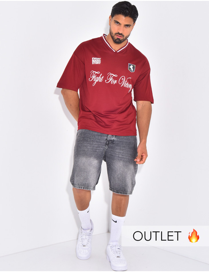 T-shirt nid d'abeille "Fight for victory"