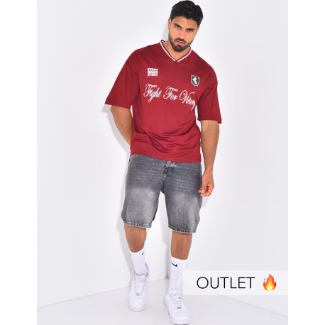 T-shirt nid d'abeille "Fight for victory"