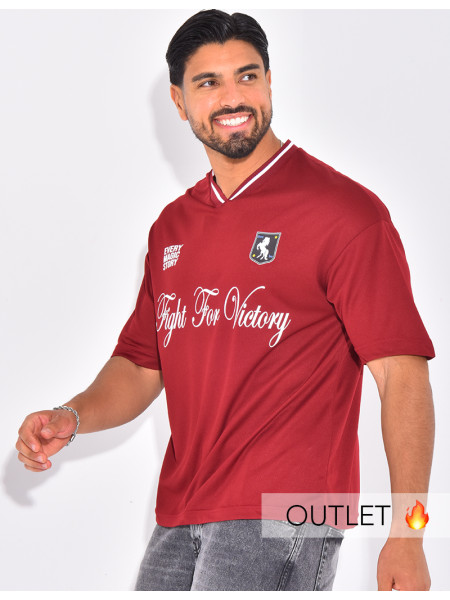 T-shirt nid d'abeille "Fight for victory"