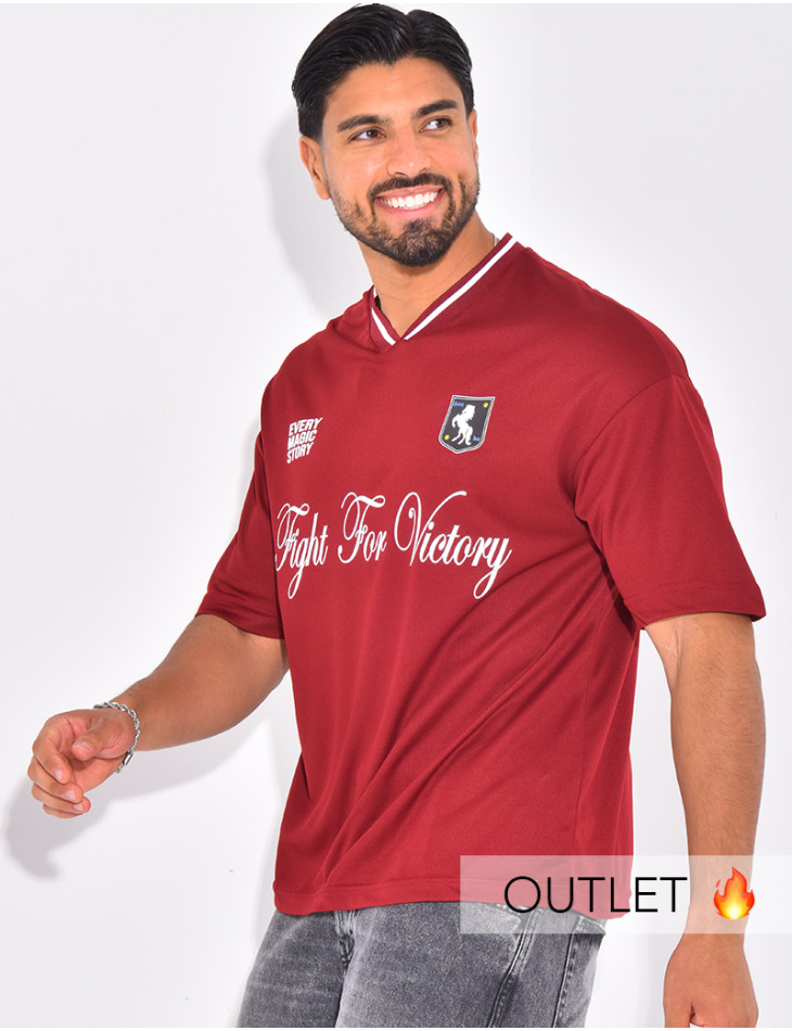 T-shirt nid d'abeille "Fight for victory"