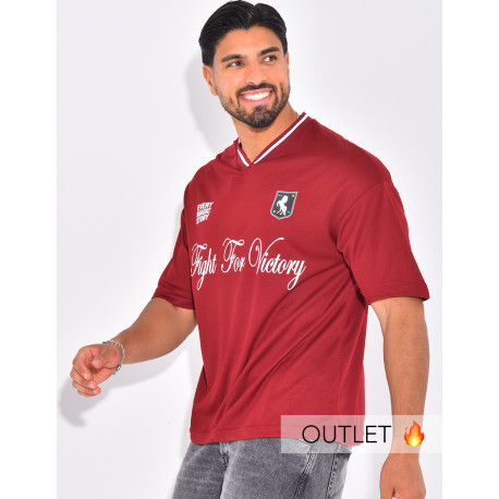 T-shirt nid d'abeille "Fight for victory"