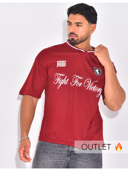 T-shirt nid d'abeille "Fight for victory"