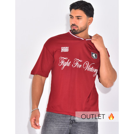 T-shirt nid d'abeille "Fight for victory"