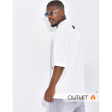 T-shirt côtelé oversize "91"