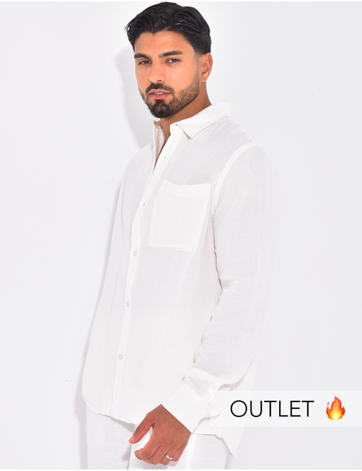 Chemise manches longues en lin