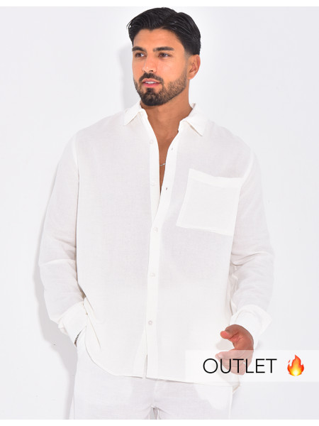Chemise manches longues en lin