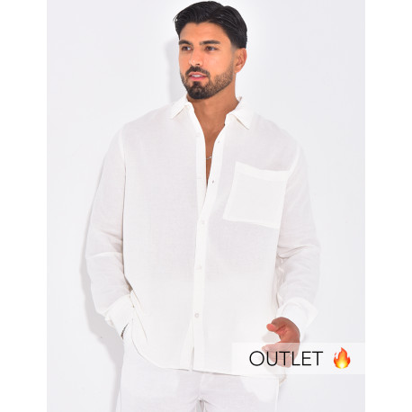 Chemise manches longues en lin