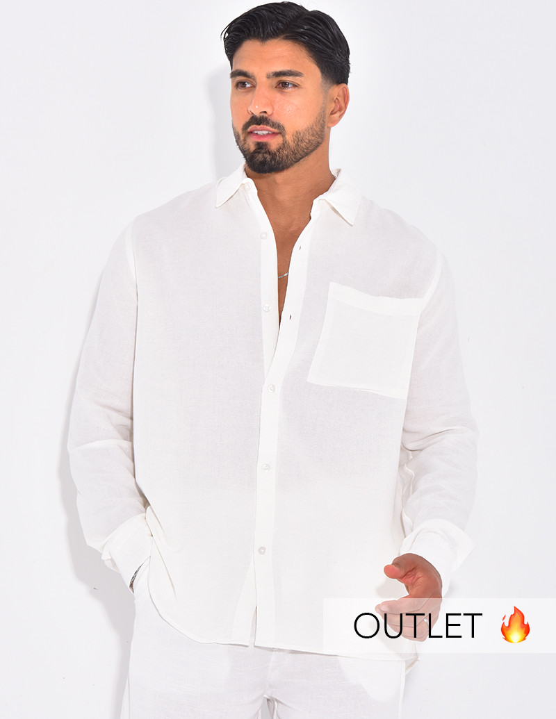 Chemise manches longues en lin