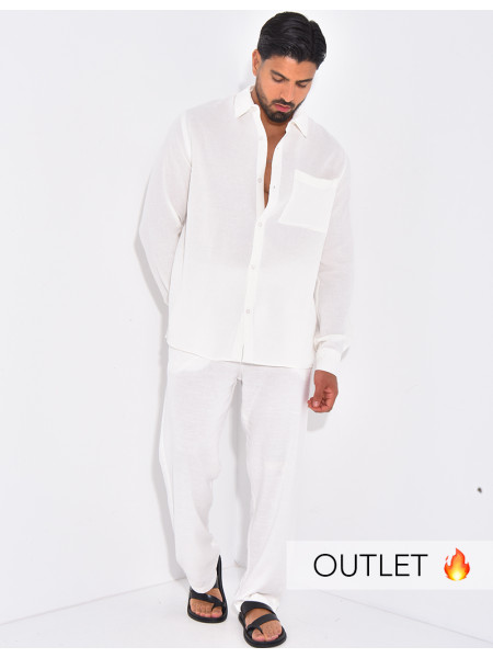 Chemise manches longues en lin