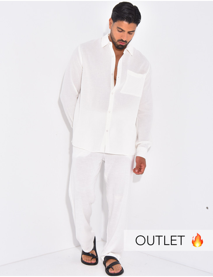 Chemise manches longues en lin