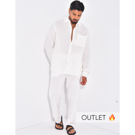 Chemise manches longues en lin