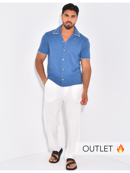 Chemise à coutures contrastantes