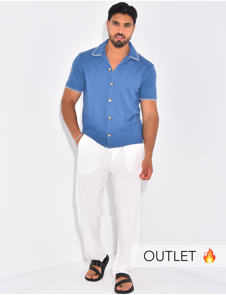 Chemise à coutures contrastantes