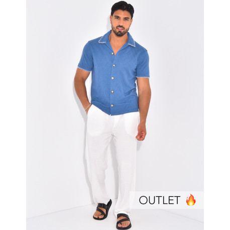 Chemise à coutures contrastantes