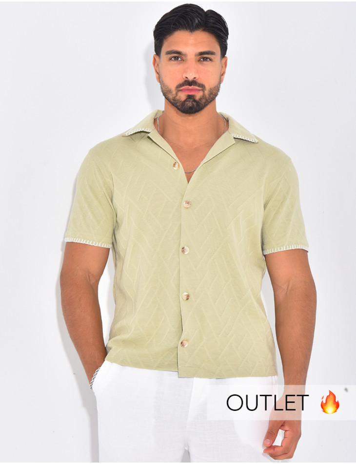 Chemise à coutures contrastantes