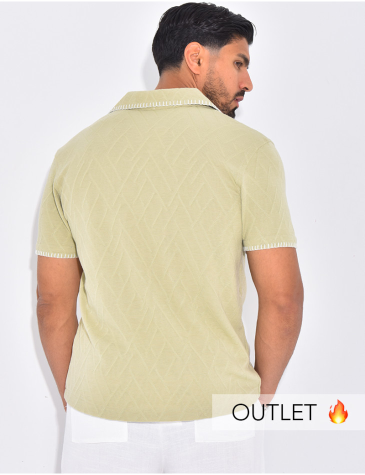 Chemise à coutures contrastantes