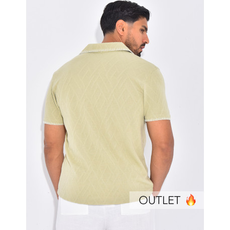 Chemise à coutures contrastantes