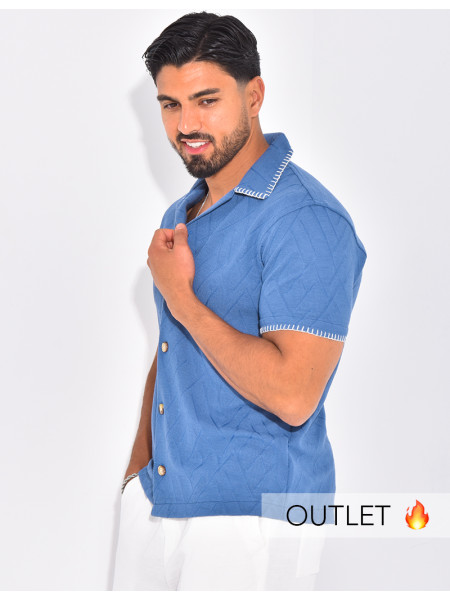 Chemise à coutures contrastantes