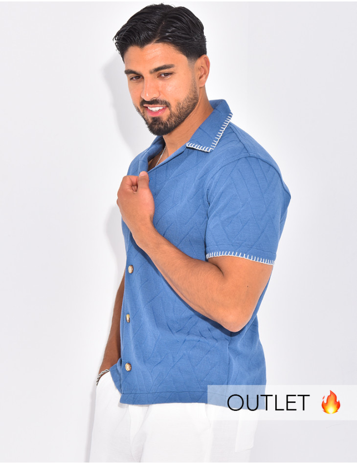 Chemise à coutures contrastantes