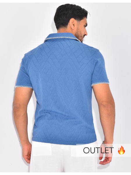 Chemise à coutures contrastantes