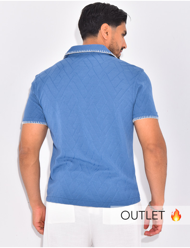 Chemise à coutures contrastantes