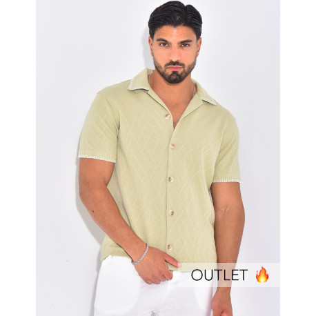 Chemise à coutures contrastantes