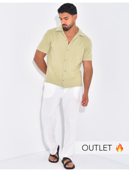 Chemise à coutures contrastantes