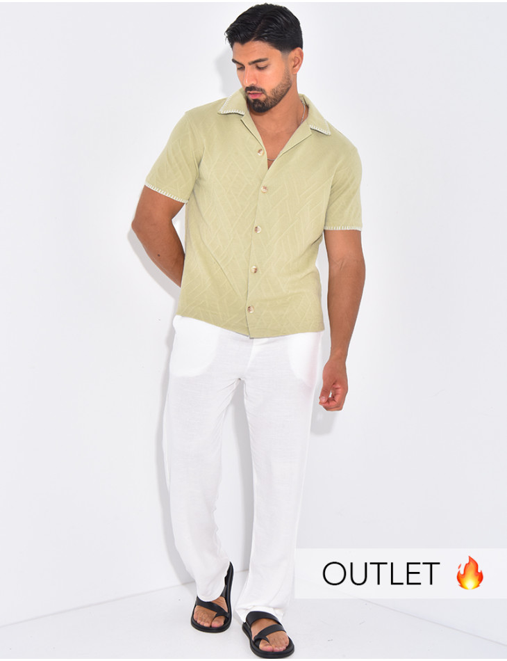 Chemise à coutures contrastantes