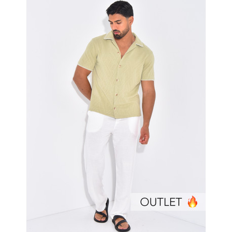 Chemise à coutures contrastantes