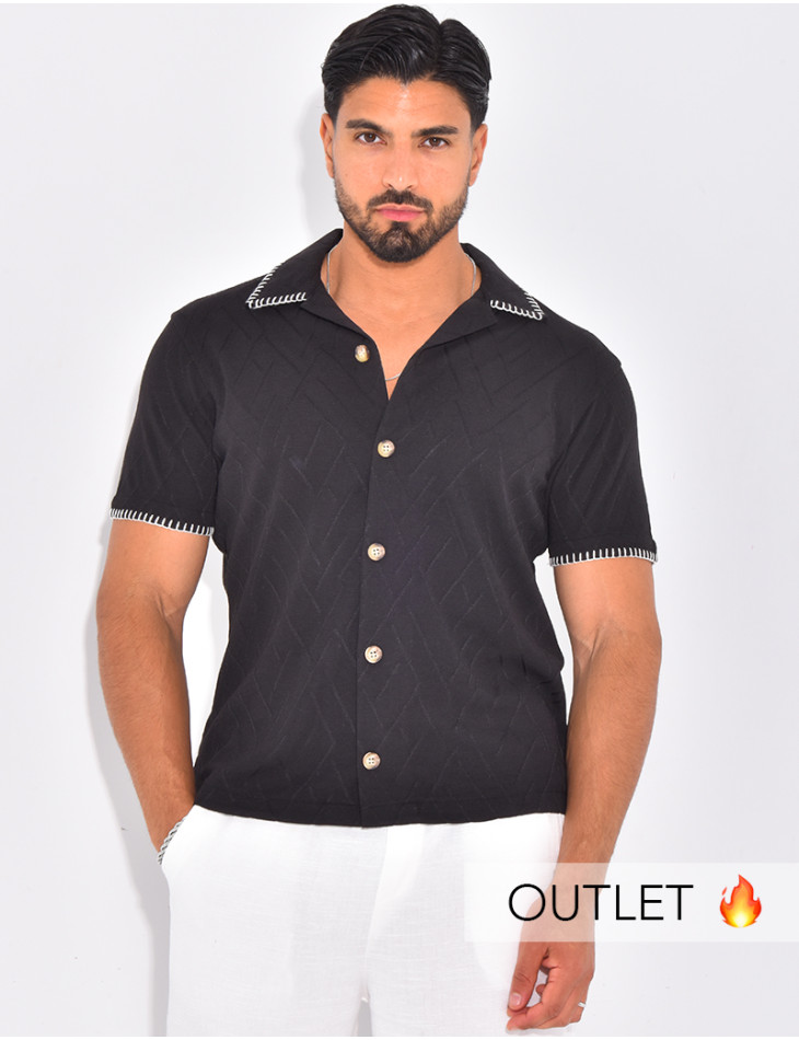 Chemise à coutures contrastantes
