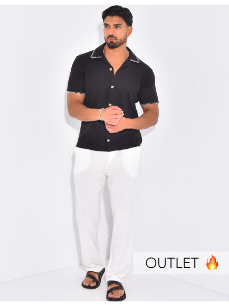 Chemise à coutures contrastantes