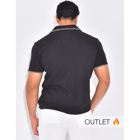 Chemise à coutures contrastantes